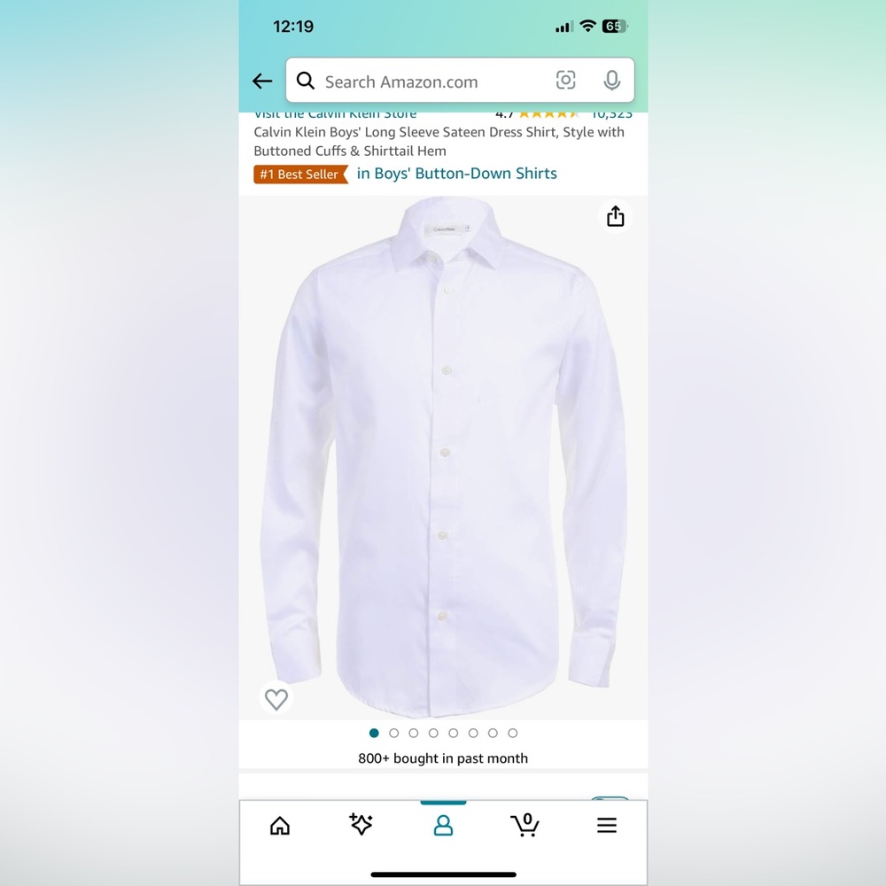 Calvin Klein Youth white dress shirt